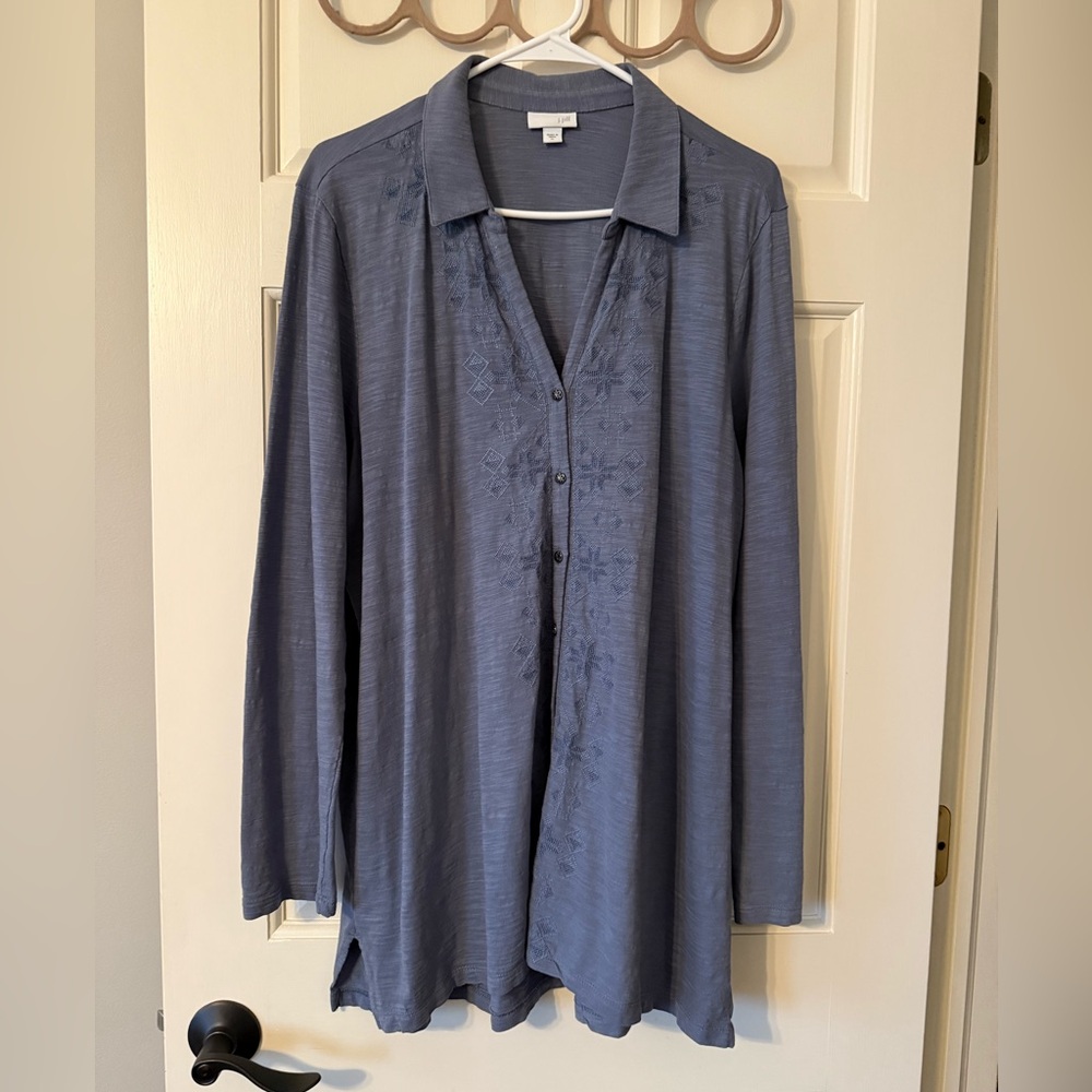 J. Jill Slate Blue Blouse